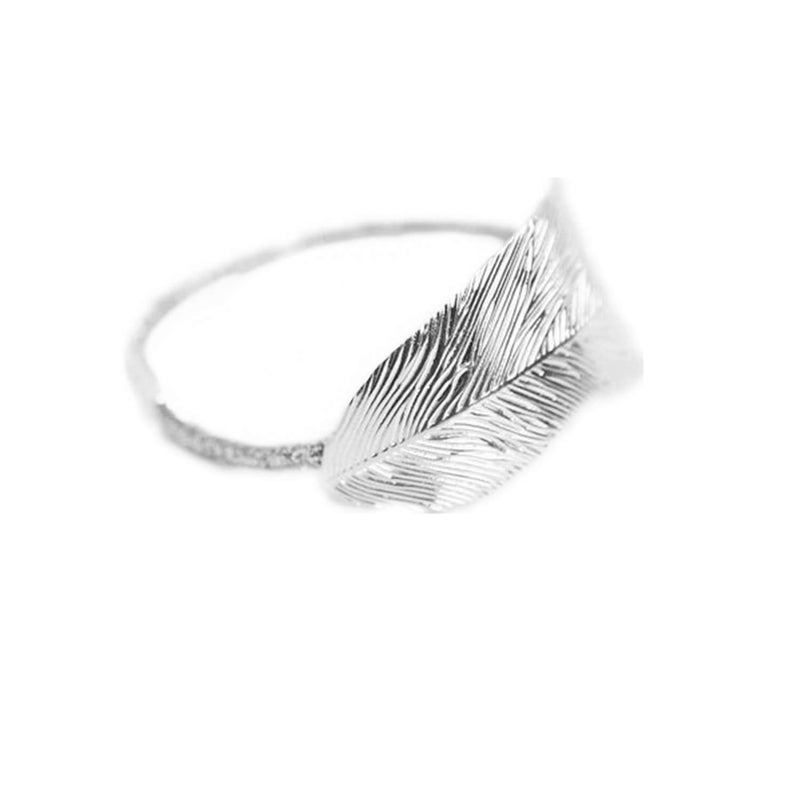 JinYu 8 Pcs Metal Leaf Hair Rope Hairband Ponytail Holder Hair Ring Crystal Elastic Rubber Band Hair Tie Hair Headdress Hair Accessories -2 Styles Gold and Silver - Image 4